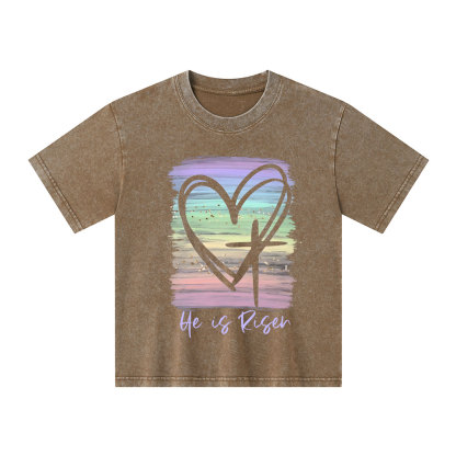 He Is Risen Vintage Kid Washed T-Shirt