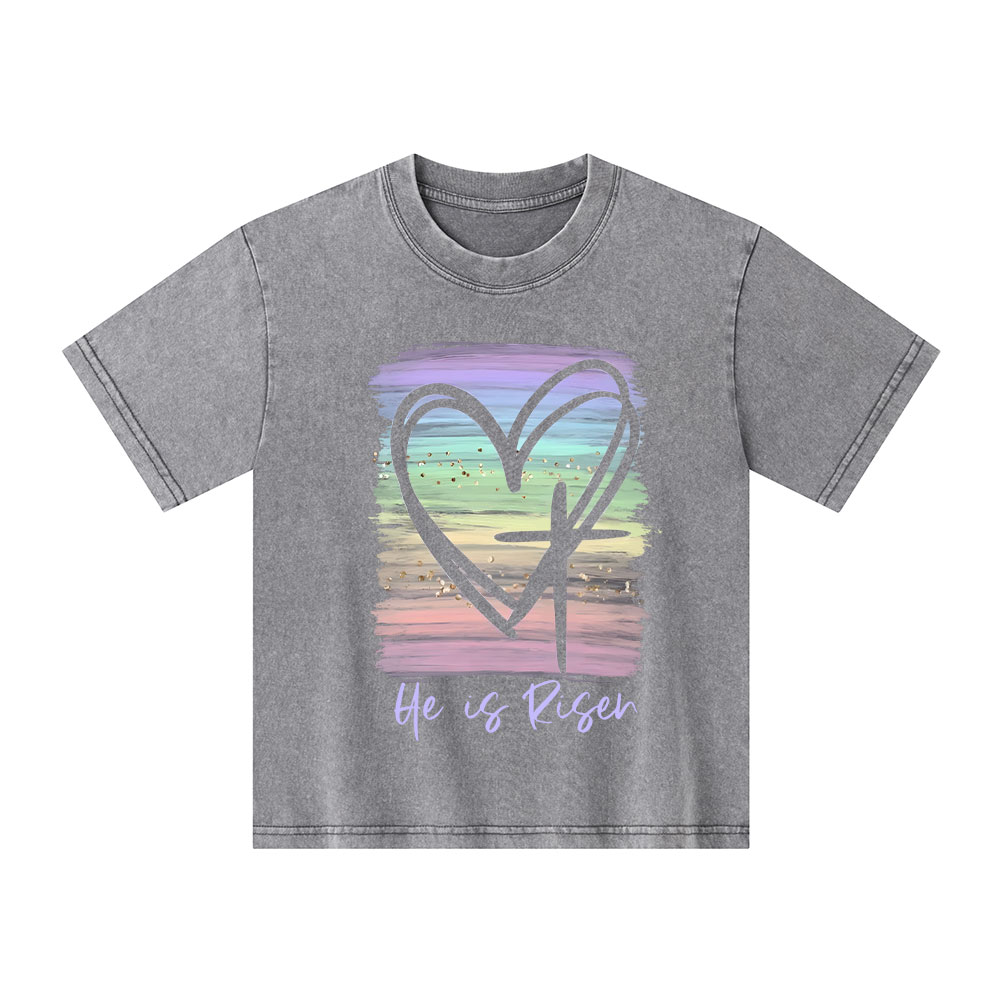 He Is Risen Vintage Kid Washed T-Shirt