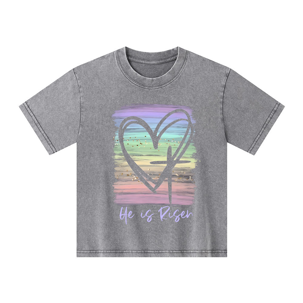 He Is Risen Vintage Kid Washed T-Shirt