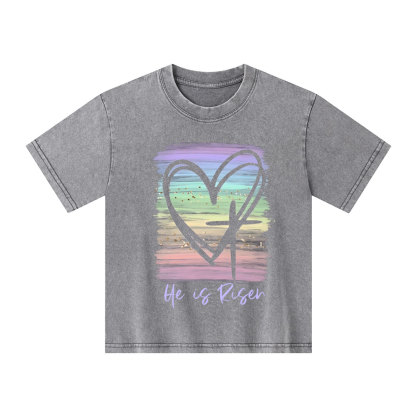 He Is Risen Vintage Kid Washed T-Shirt