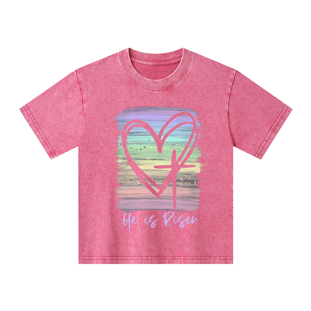 He Is Risen Vintage Kid Washed T-Shirt