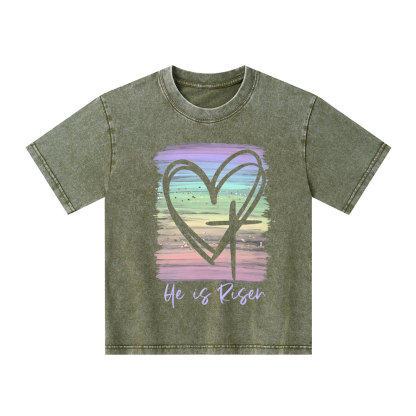 He Is Risen Vintage Kid Washed T-Shirt