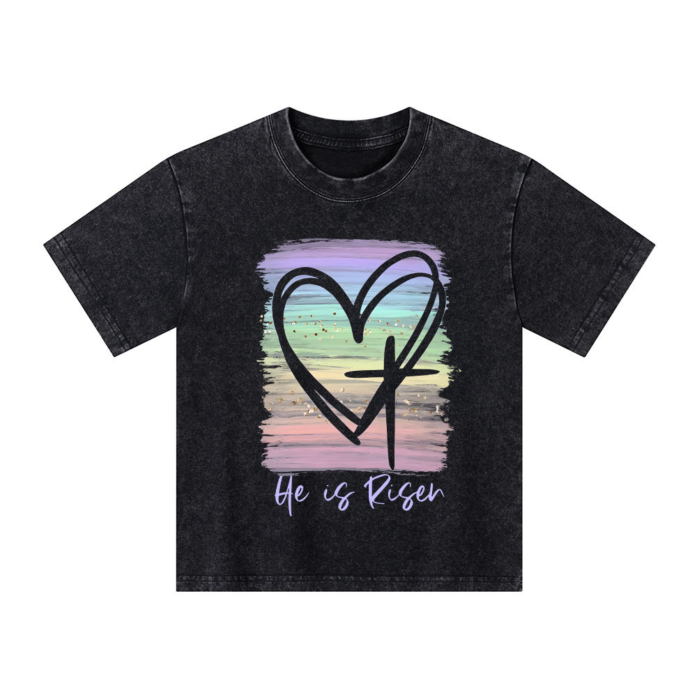 He Is Risen Vintage Kid Washed T-Shirt