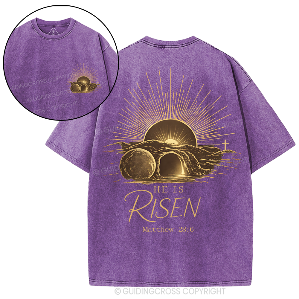 He Is Risen Washed T-Shirt