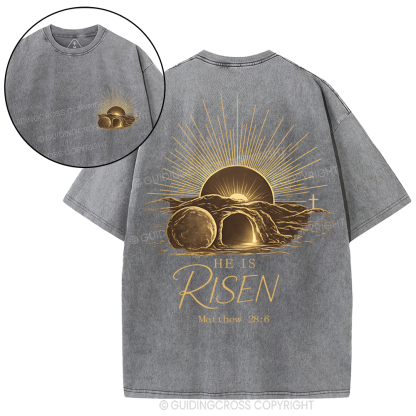 He Is Risen Washed T-Shirt