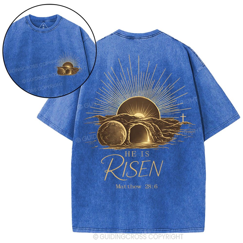 He Is Risen Washed T-Shirt