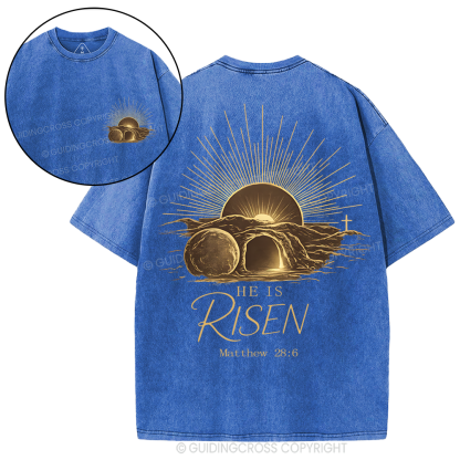 He Is Risen Washed T-Shirt