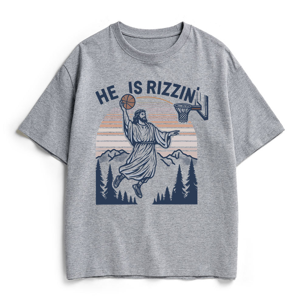 He Is Rizzen Christian Heavy Cotton T-Shirt