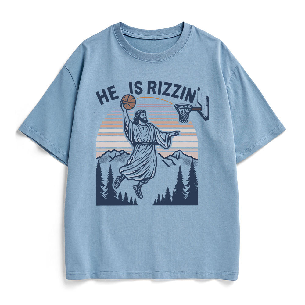 He Is Rizzen Christian Heavy Cotton T-Shirt