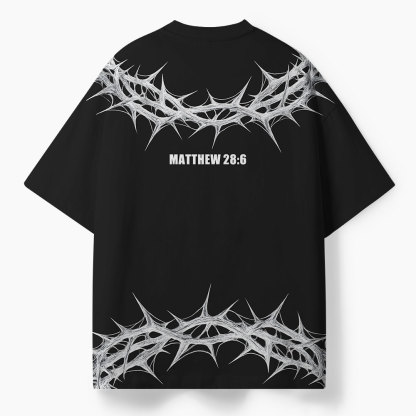 He Is Rizzen Oversized All-Over Print Christian T-Shirt