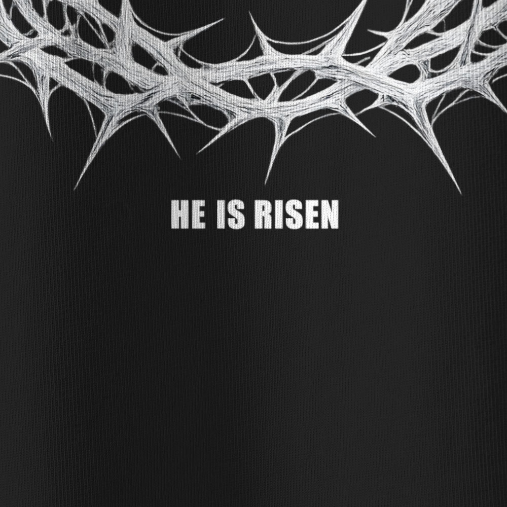 He Is Rizzen Oversized All-Over Print Christian T-Shirt