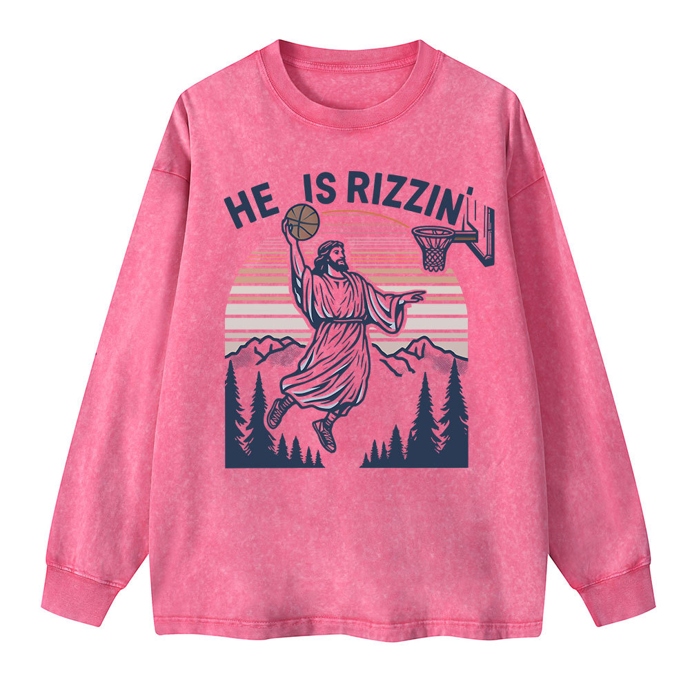 Sample Washed Long Sleeve T-Shirt Sale - GuidingCross