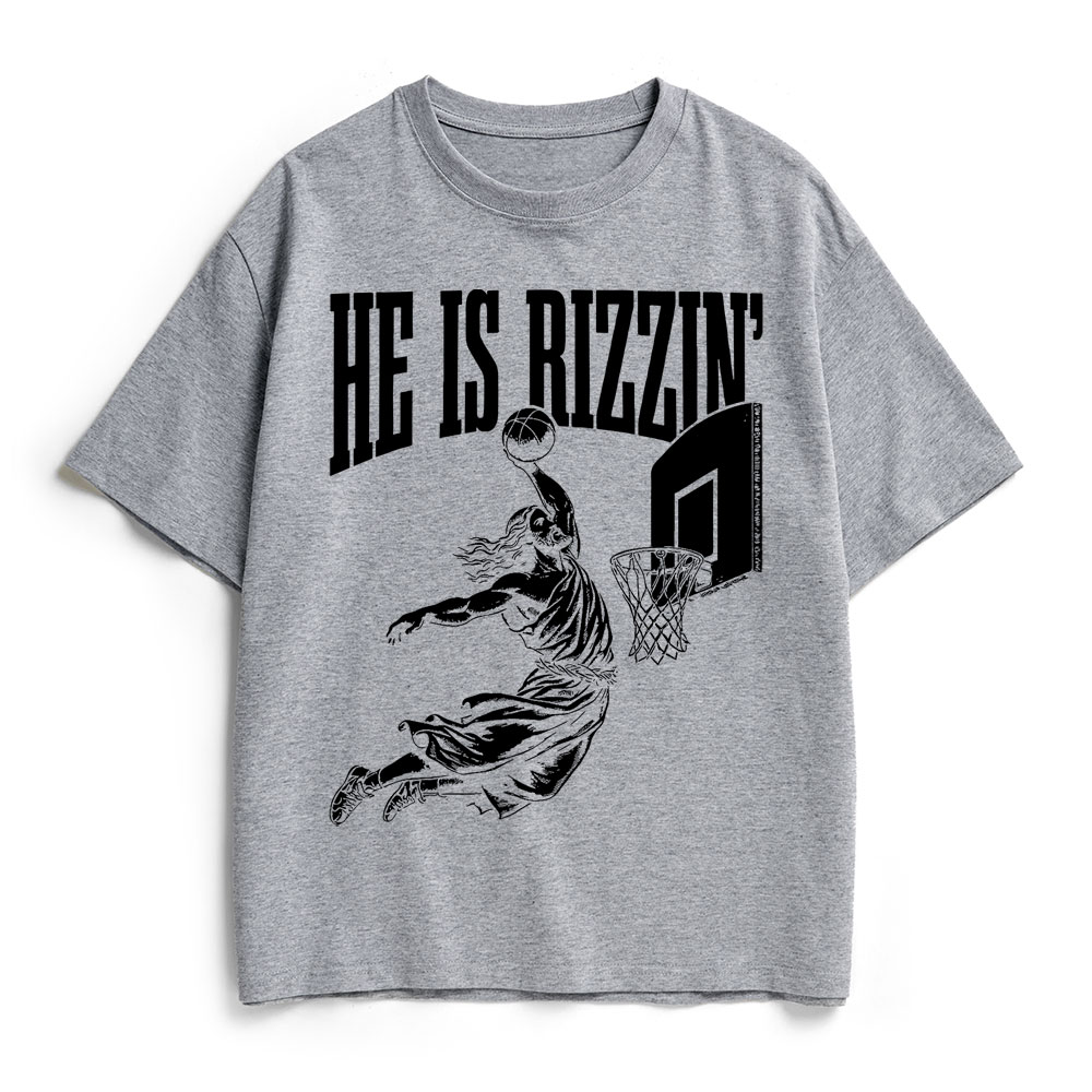 He Is Rizzin Christian Heavy Cotton T-Shirt
