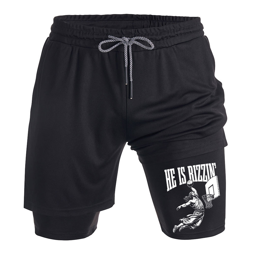 He Is Rizzin Christian Performance Shorts