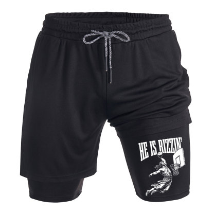 He Is Rizzin Christian Performance Shorts