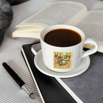 He Is Rizzin Christian Stickers