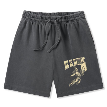 He Is Rizzin Christian Washed Shorts