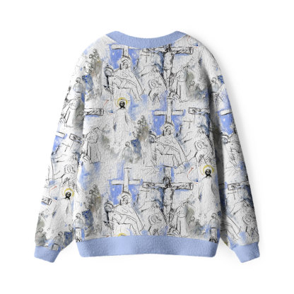 He Is Rizzin Furry Christian Lightweight Cardigan