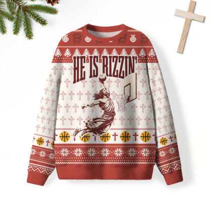 He Is Rizzin Furry Christian Lightweight Sweater