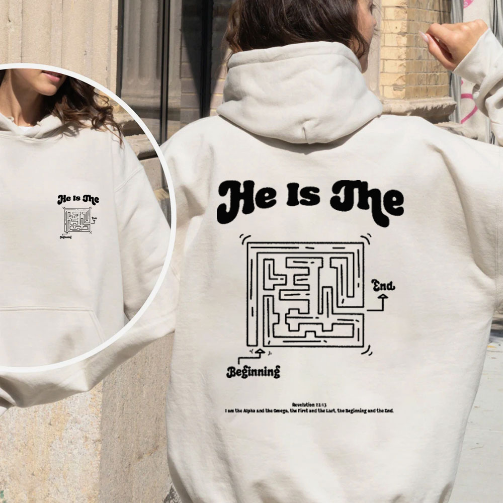 He Is The Beginning Christian Fleece hoodie Set
