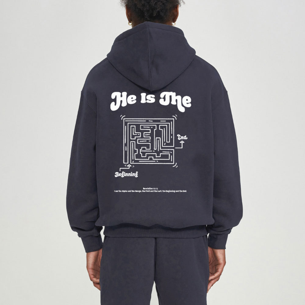 He Is The Beginning Christian Fleece hoodie Set
