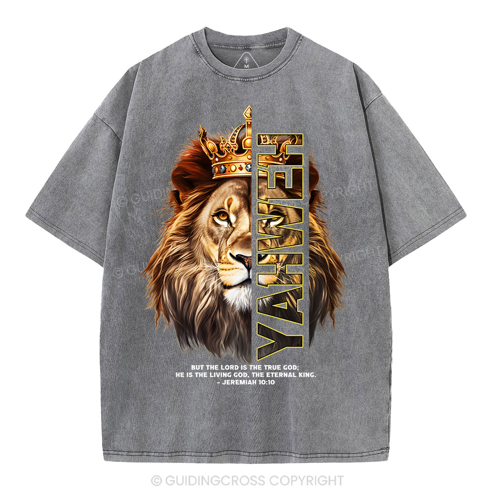 He Is The Living God Christian Washed T-Shirt