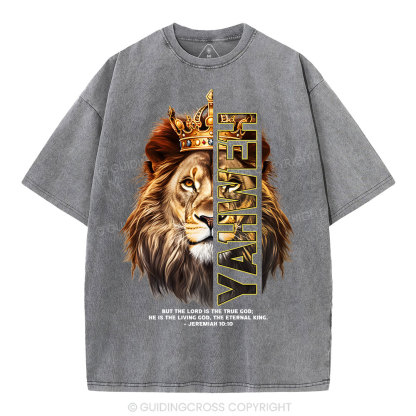 He Is The Living God Christian Washed T-Shirt