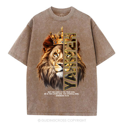 He Is The Living God Christian Washed T-Shirt