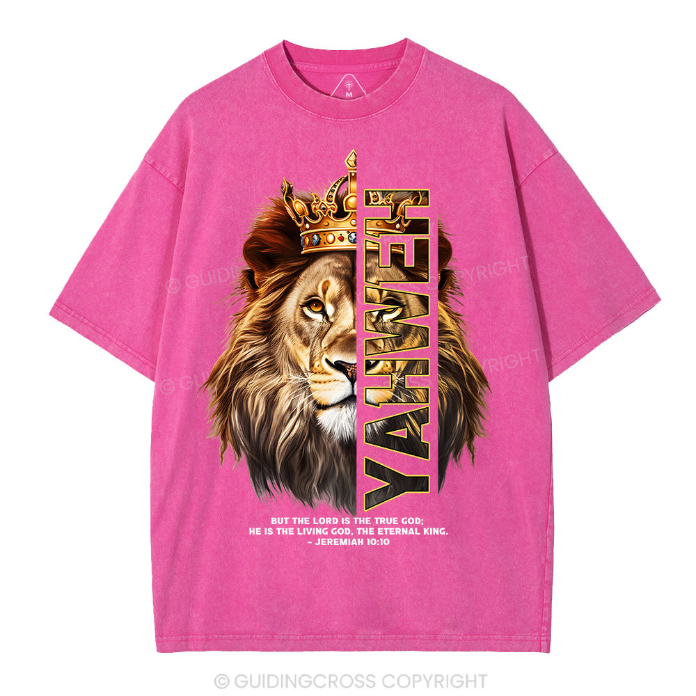 He Is The Living God Christian Washed T-Shirt