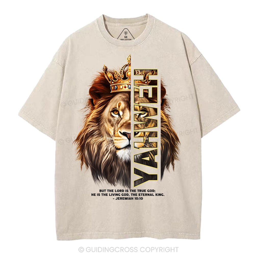 He Is The Living God Christian Washed T-Shirt