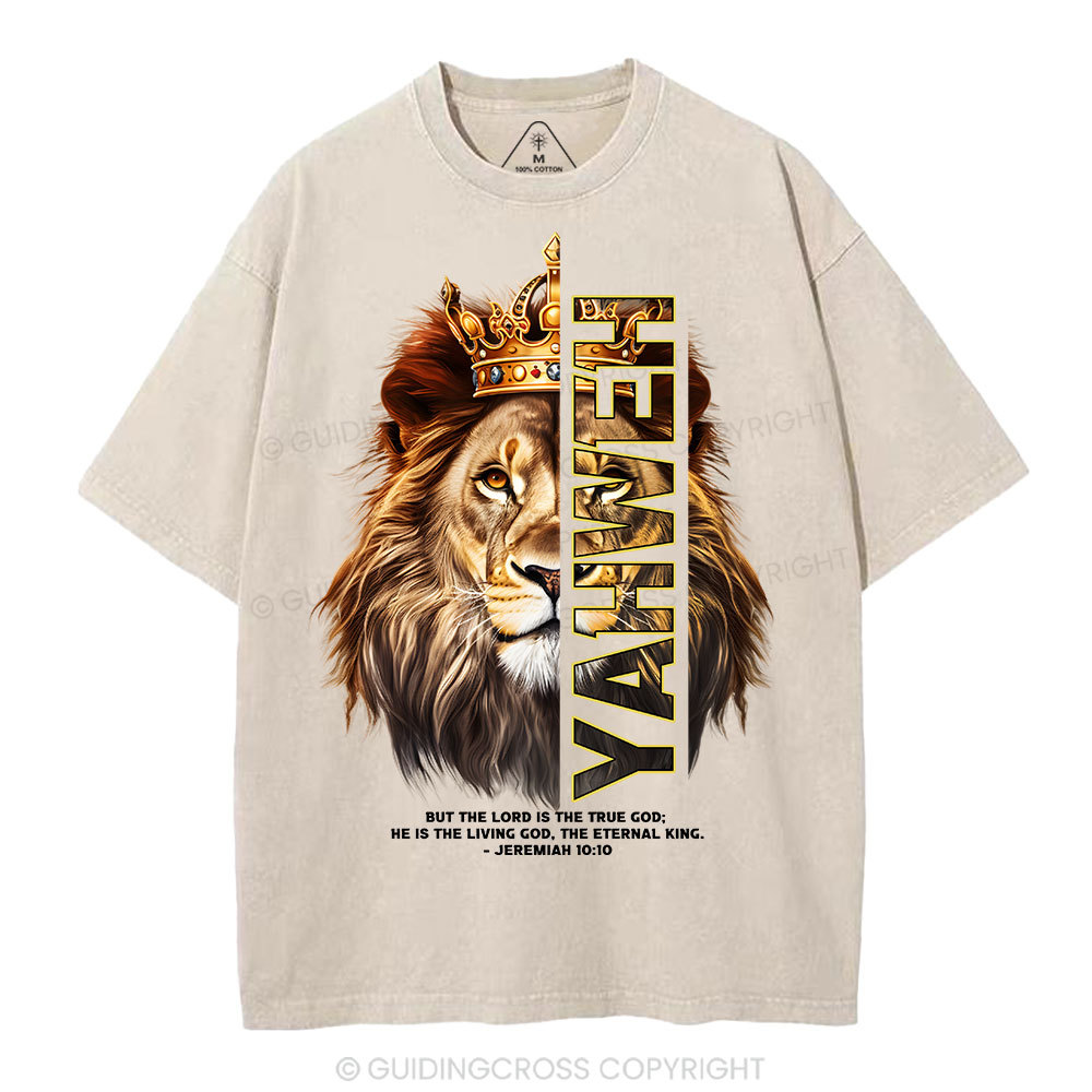 He Is The Living God Christian Washed T-Shirt