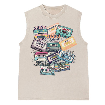 He Knows My Name Christian Washed Sleeveless Tee