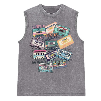 He Knows My Name Christian Washed Sleeveless Tee