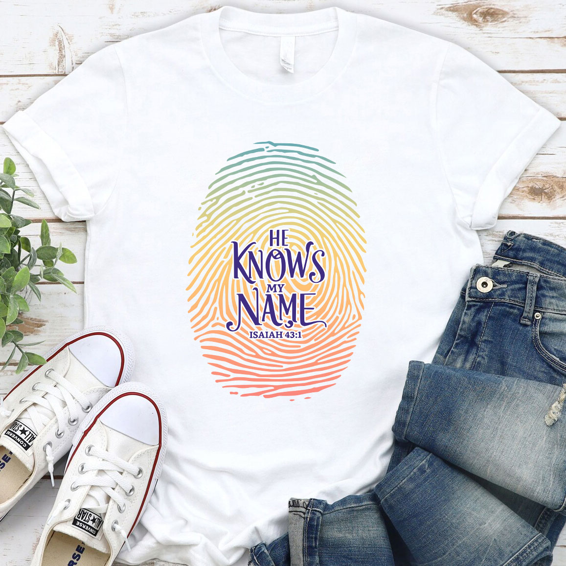 He Knows My Name Christian T-Shirt