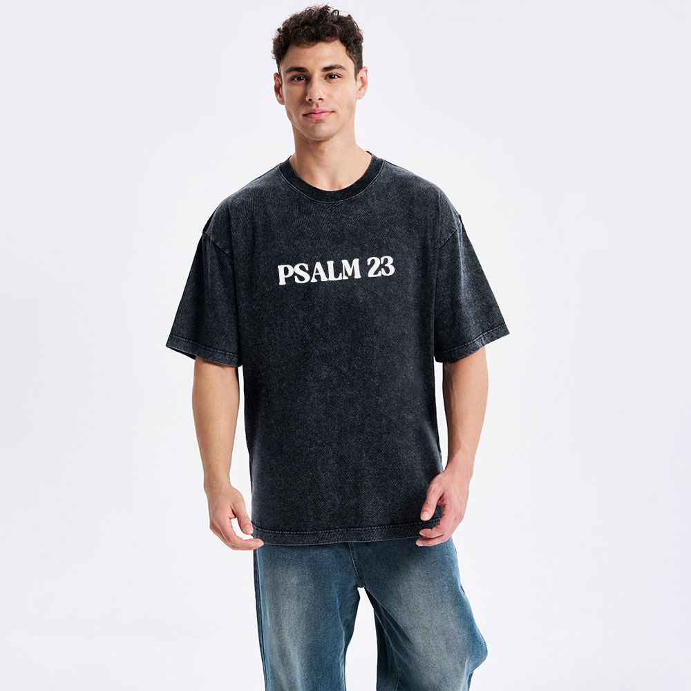 He Leads Me Beside Still Waters My Soul Christian Washed T-Shirt
