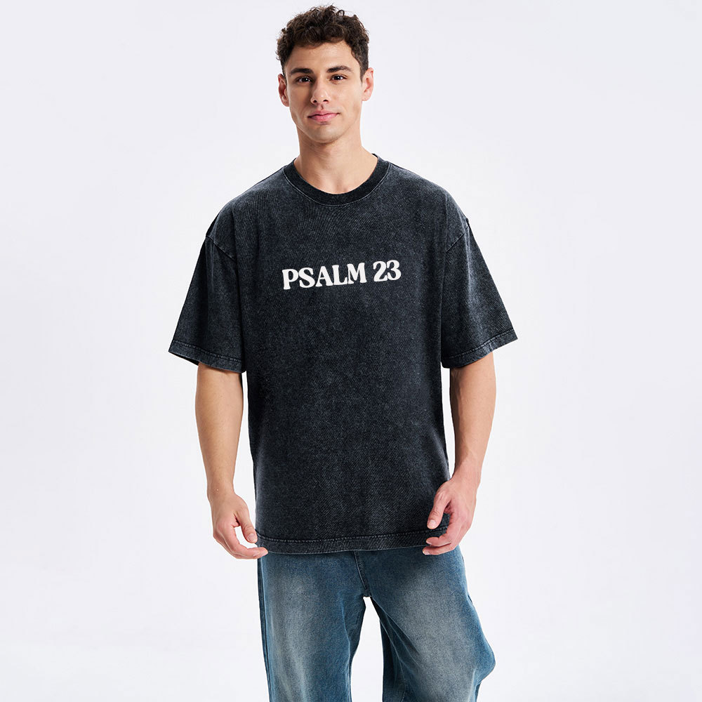 He Leads Me Beside Still Waters My Soul Christian Washed T-Shirt