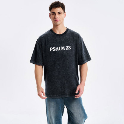 He Leads Me Beside Still Waters My Soul Christian Washed T-Shirt
