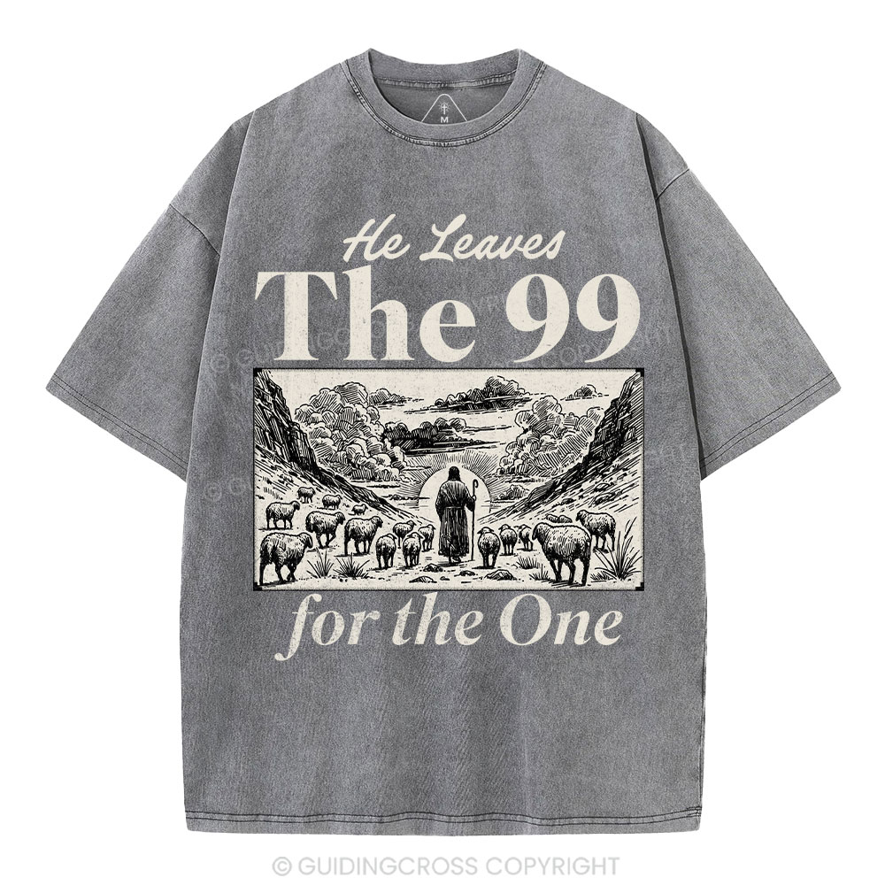 He Leave The 99 Christian Washed T-Shirt