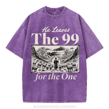 He Leave The 99 Christian Washed T-Shirt