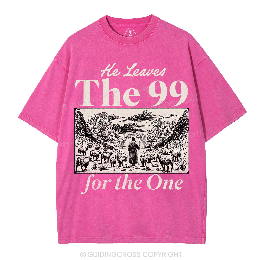 He Leave The 99 Christian Washed T-Shirt