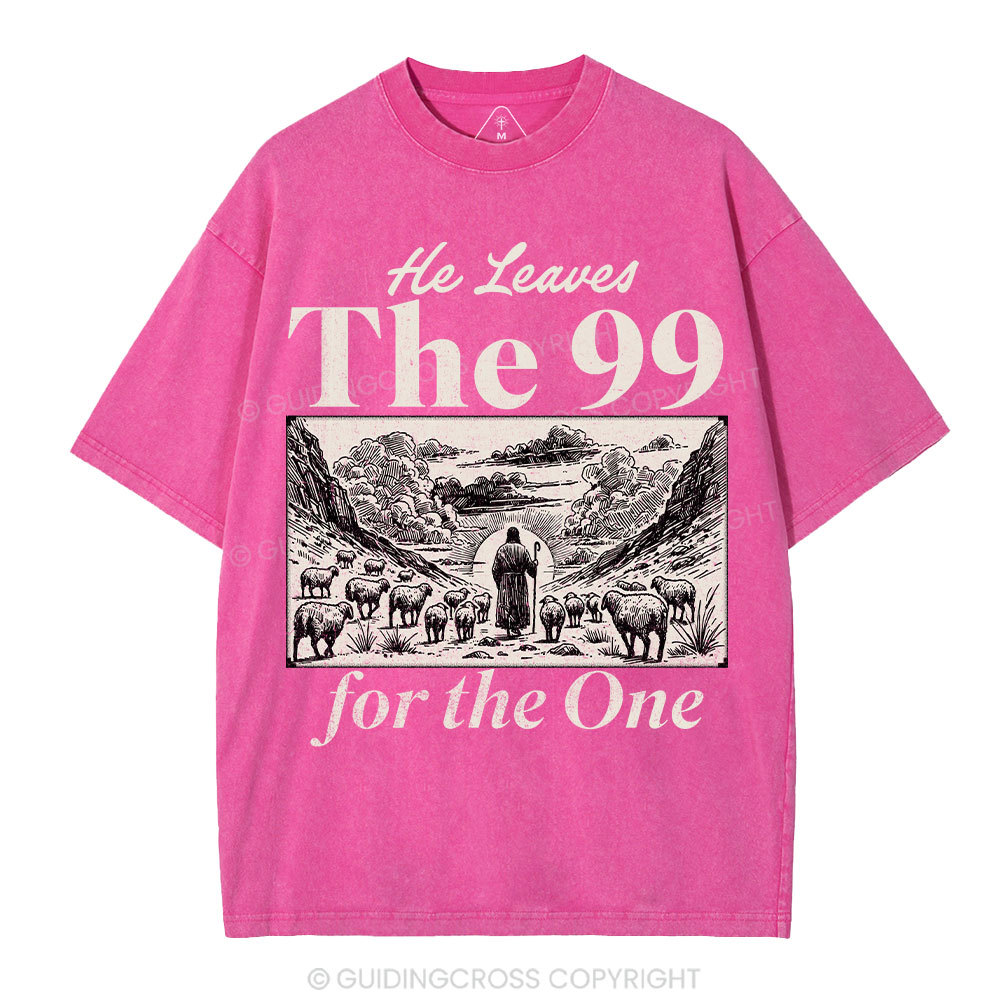 He Leave The 99 Christian Washed T-Shirt
