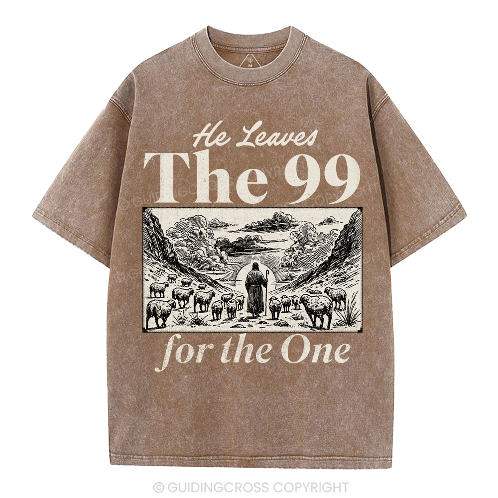 He Leave The 99 Christian Washed T-Shirt