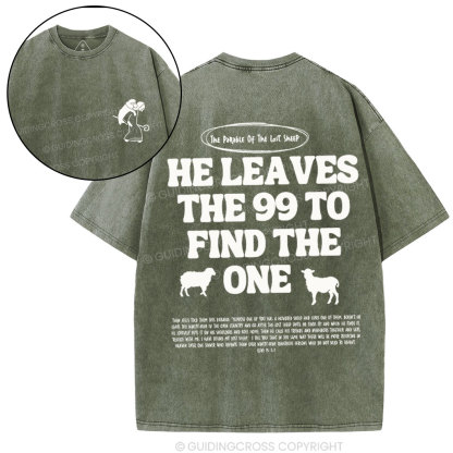 He Leaves Me 99 Chirstian Washed T-Shirt