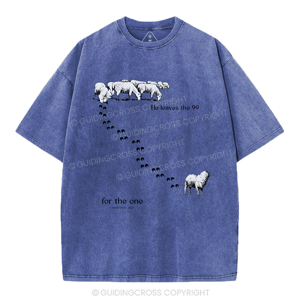 He Leaves The 99 Christian Washed T-Shirt