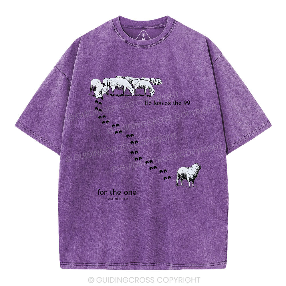 He Leaves The 99 Christian Washed T-Shirt