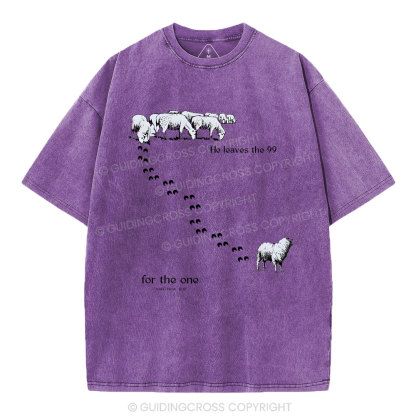 He Leaves The 99 Christian Washed T-Shirt