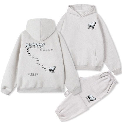 He Leaves The 99 For The One Christian Fleece Hoodie Set