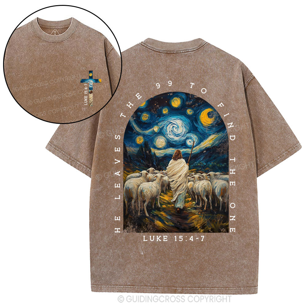 He Leaves The 99 To Find The One Christian Washed T-Shirt