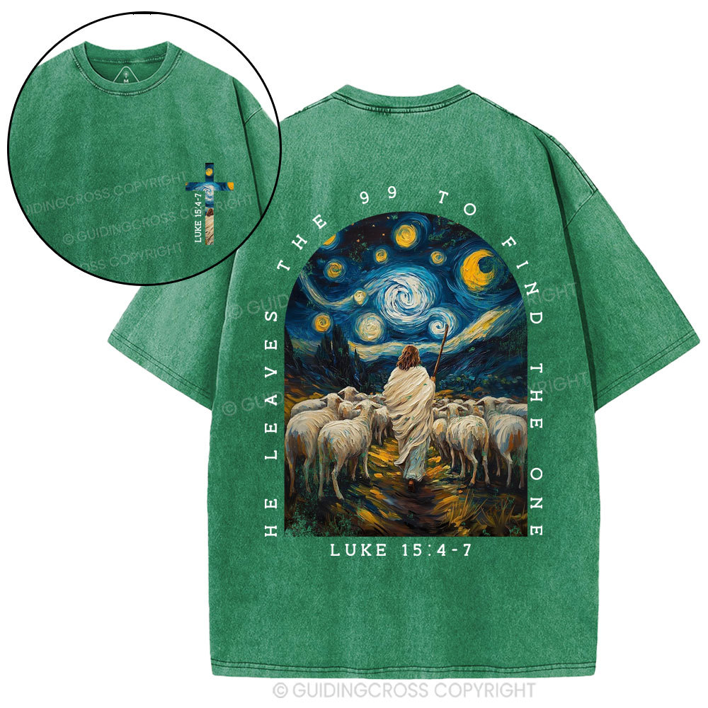 He Leaves The 99 To Find The One Christian Washed T-Shirt
