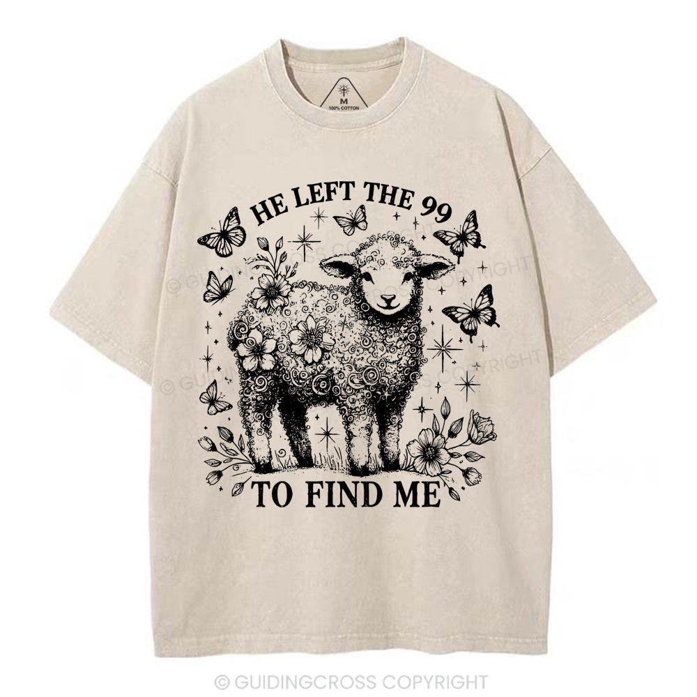 He Left The 99 Christian Washed T-Shirt
